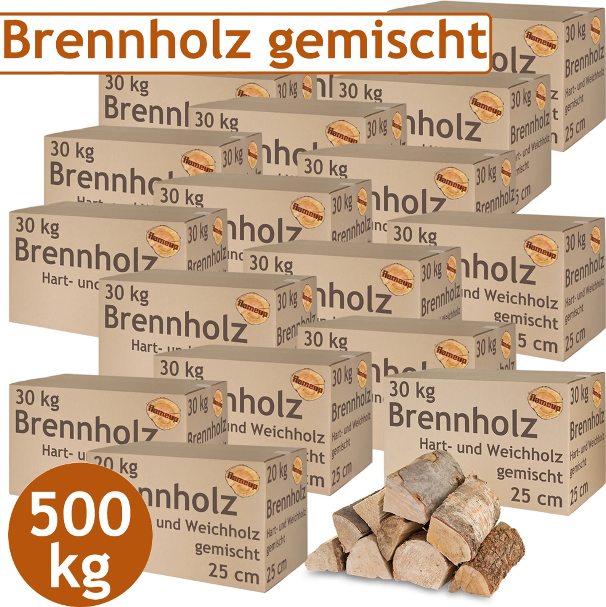 Mešana Kaminska Drva 500 kg (Buk, Hrast, Breza)